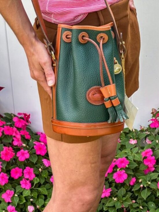 Dooney & Bourke Handbags - New, Vintage D&B Fir Green Hand Fitted Crossbody Bag, USA